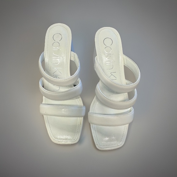Calvin Klein Shoes - Calvin Klein Women's Cream Strappy Heels